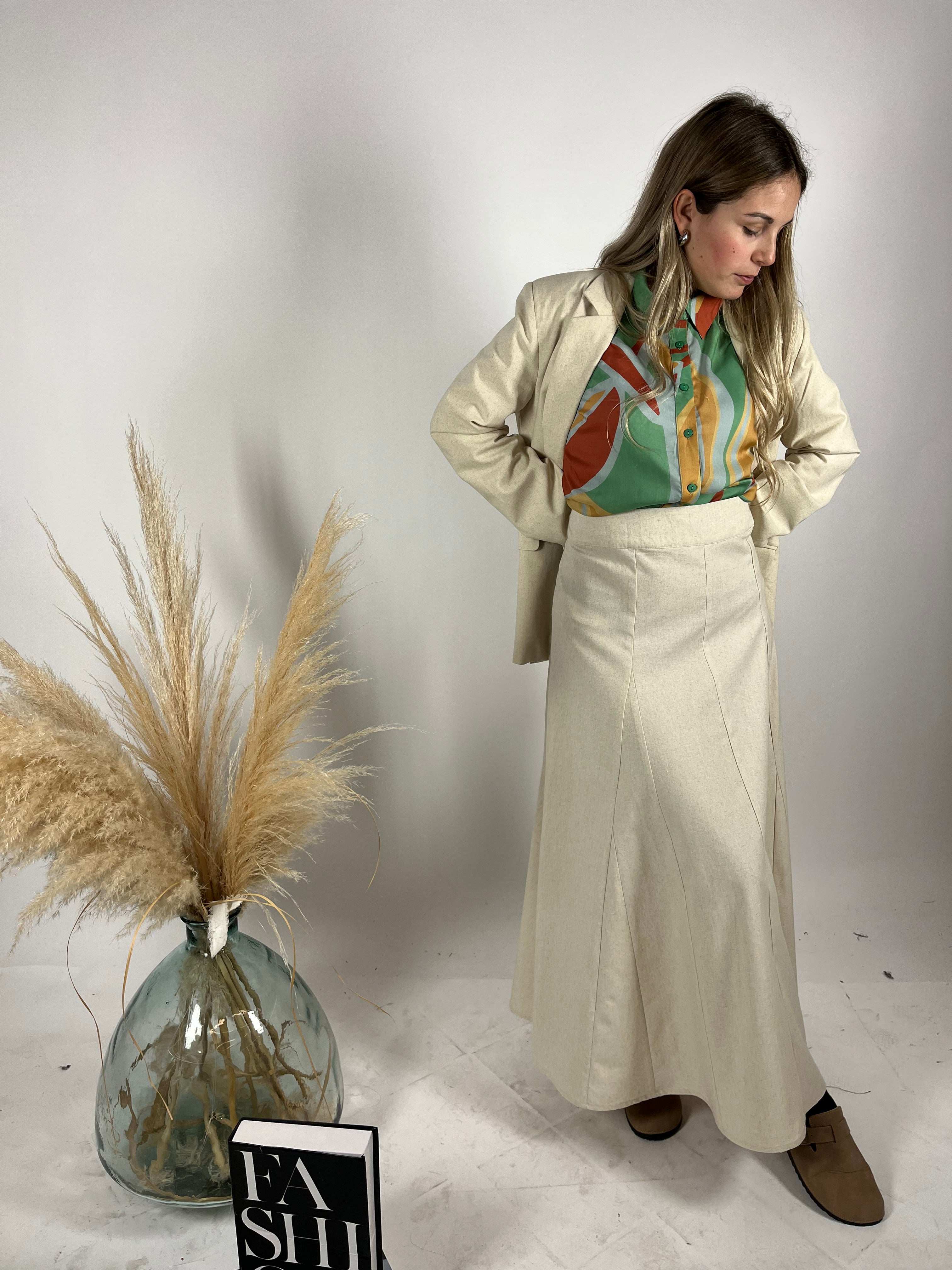 Blazer Oversize Linone Sabbia