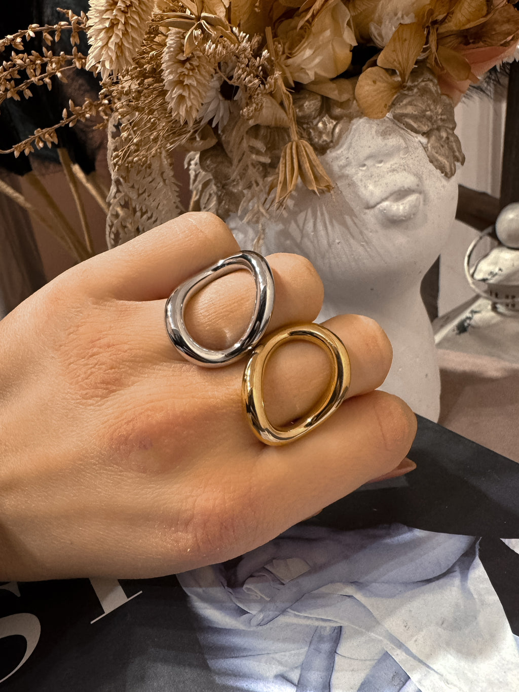 Anello Ovale Irregolare +Colori