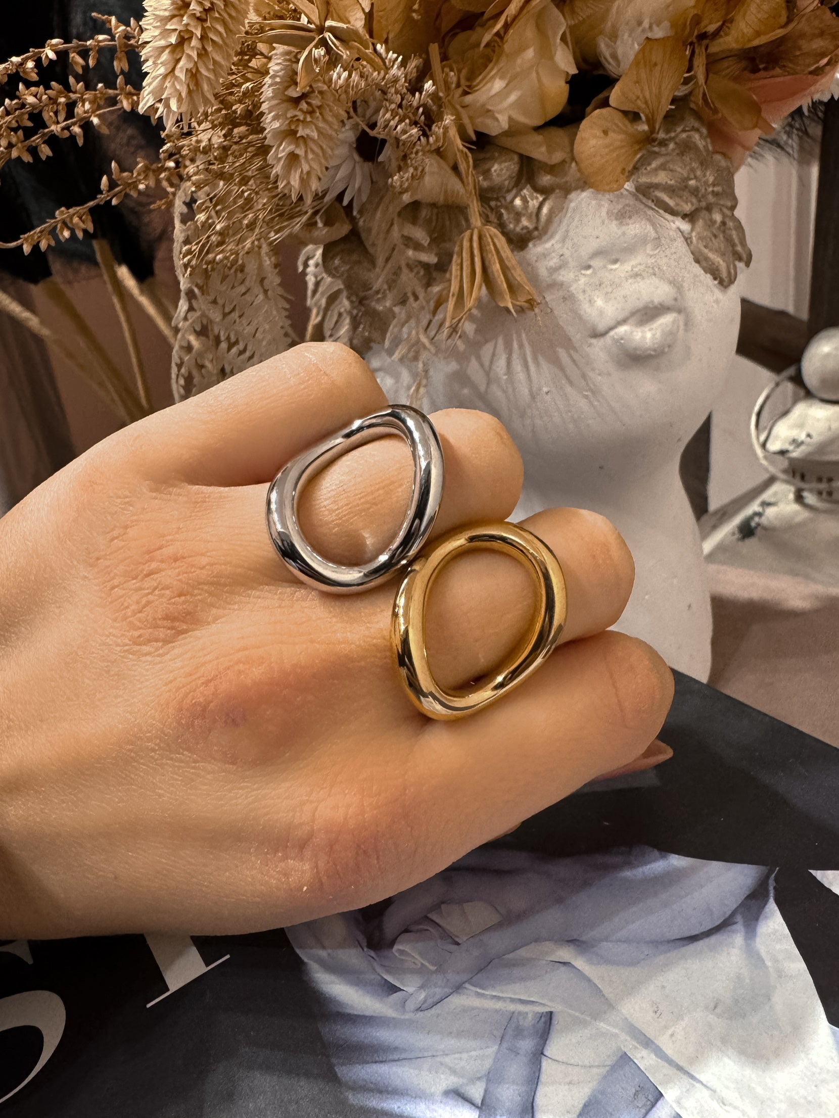 Anello Ovale Irregolare +Colori