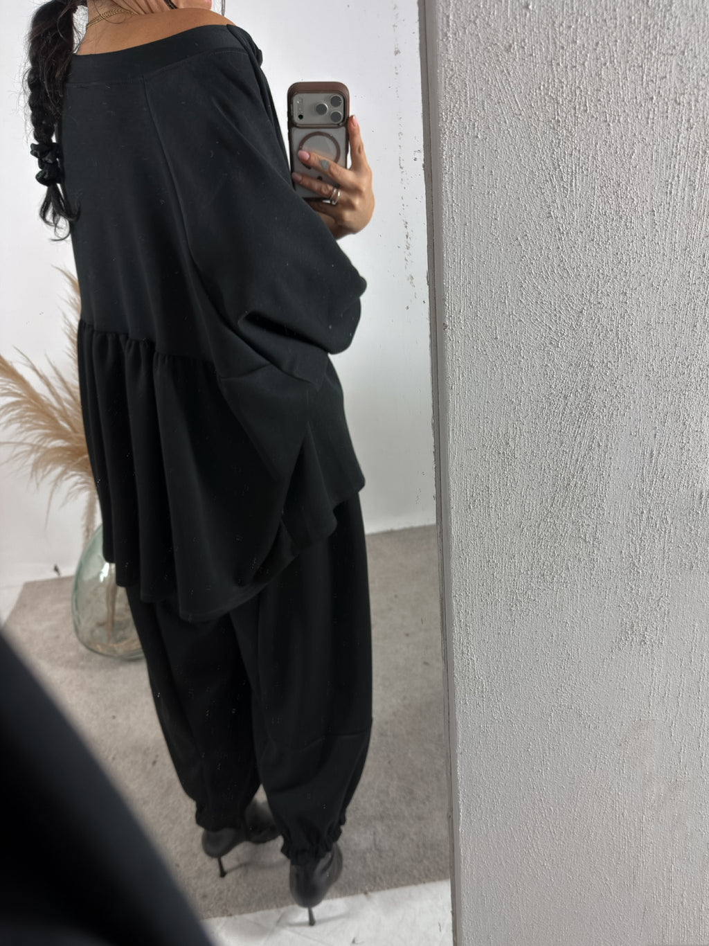 Set Afrodite Modal Giacca+Panta Balloon Nero