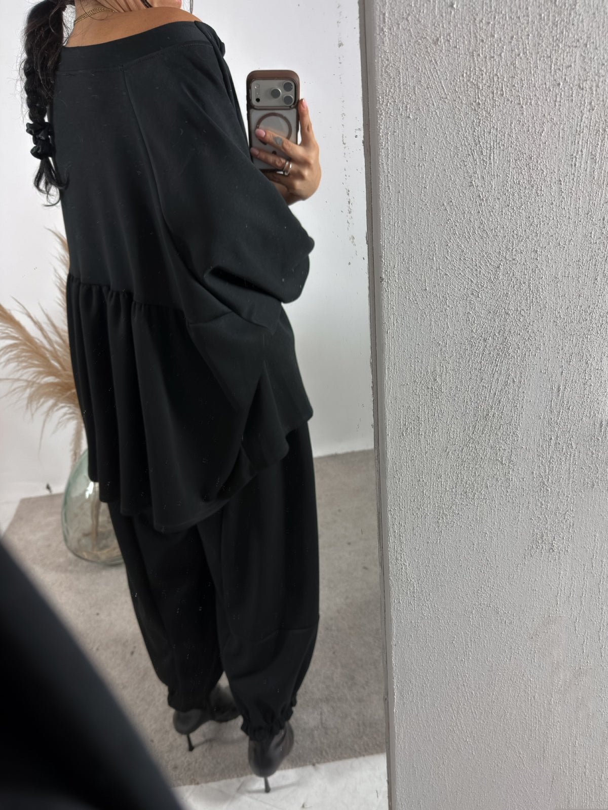 Set Afrodite Modal Giacca+Panta Balloon Nero
