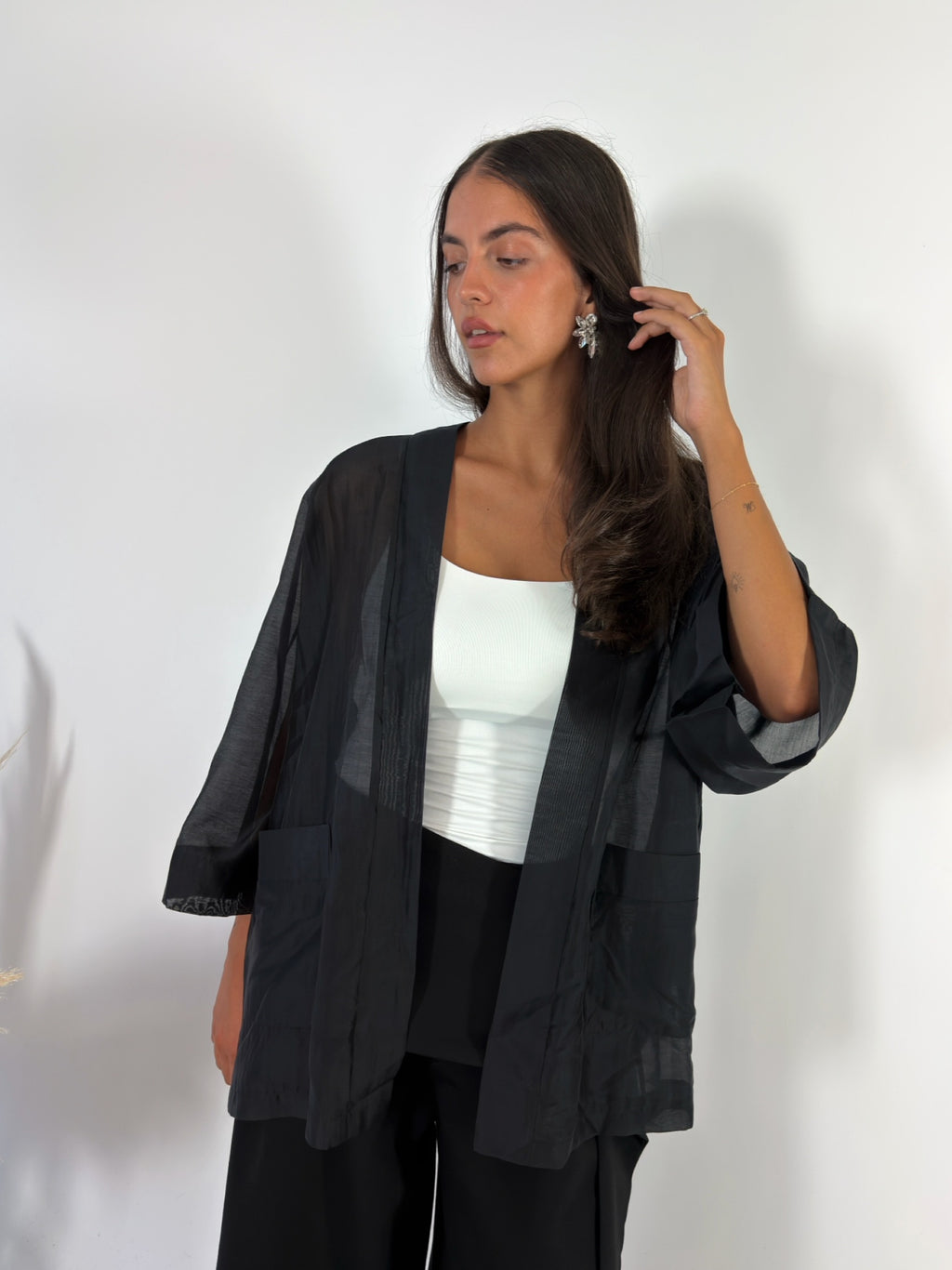 Camicia Kimono Waffle Nero +colori