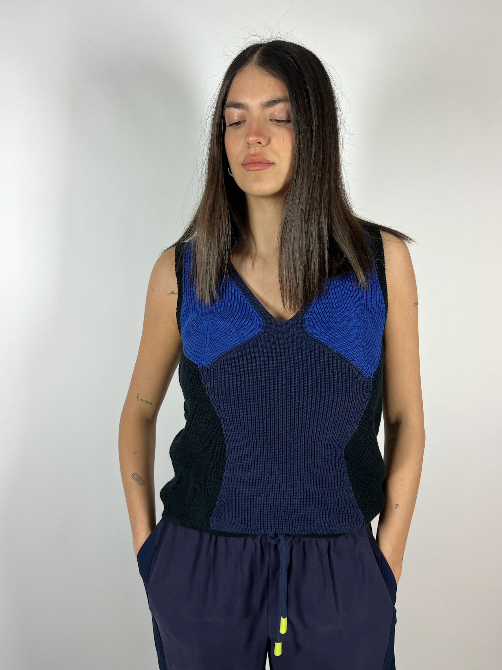Canotta Crochet Bicolore SKFK