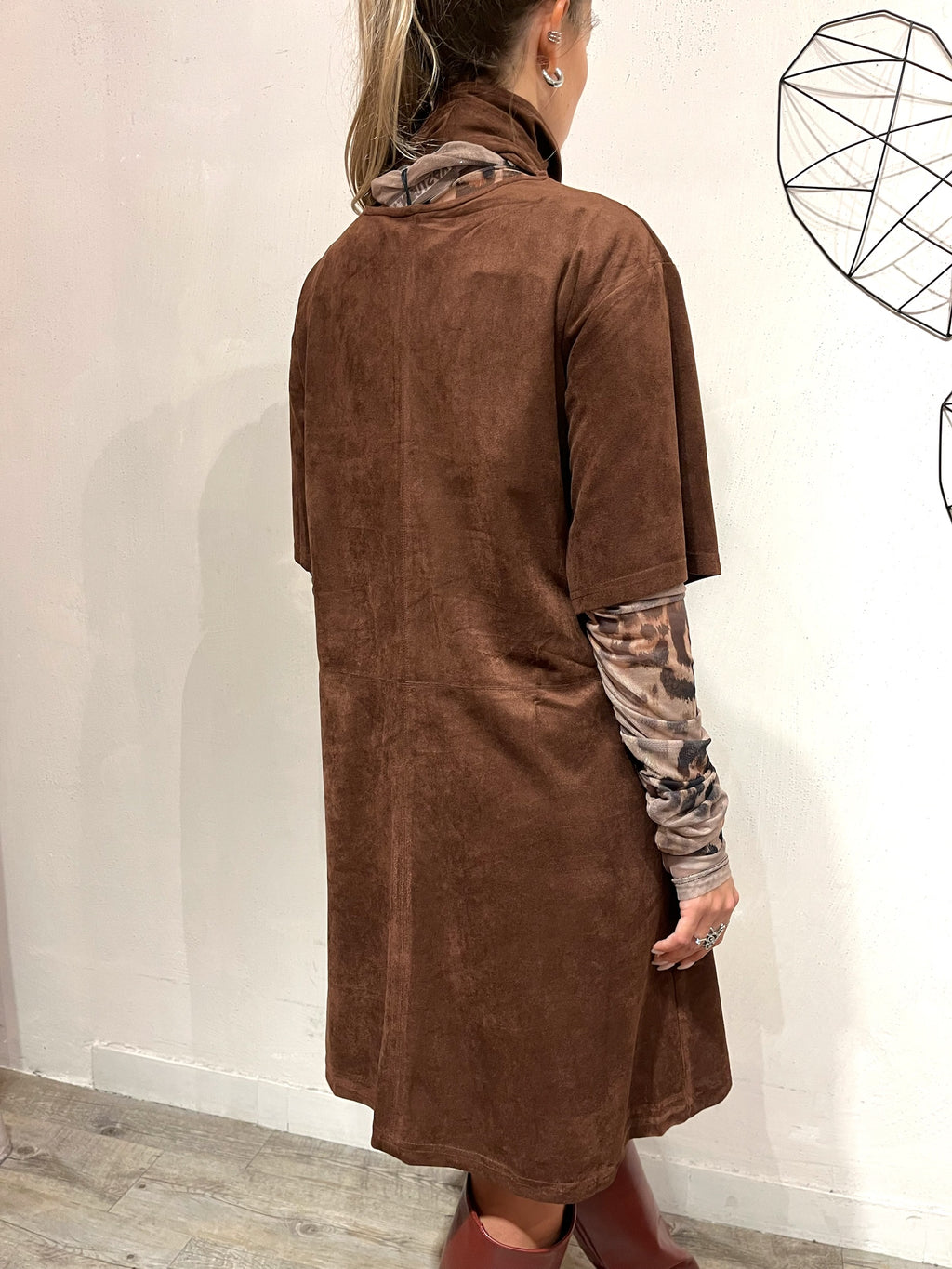 Abito Suede con Fiocco