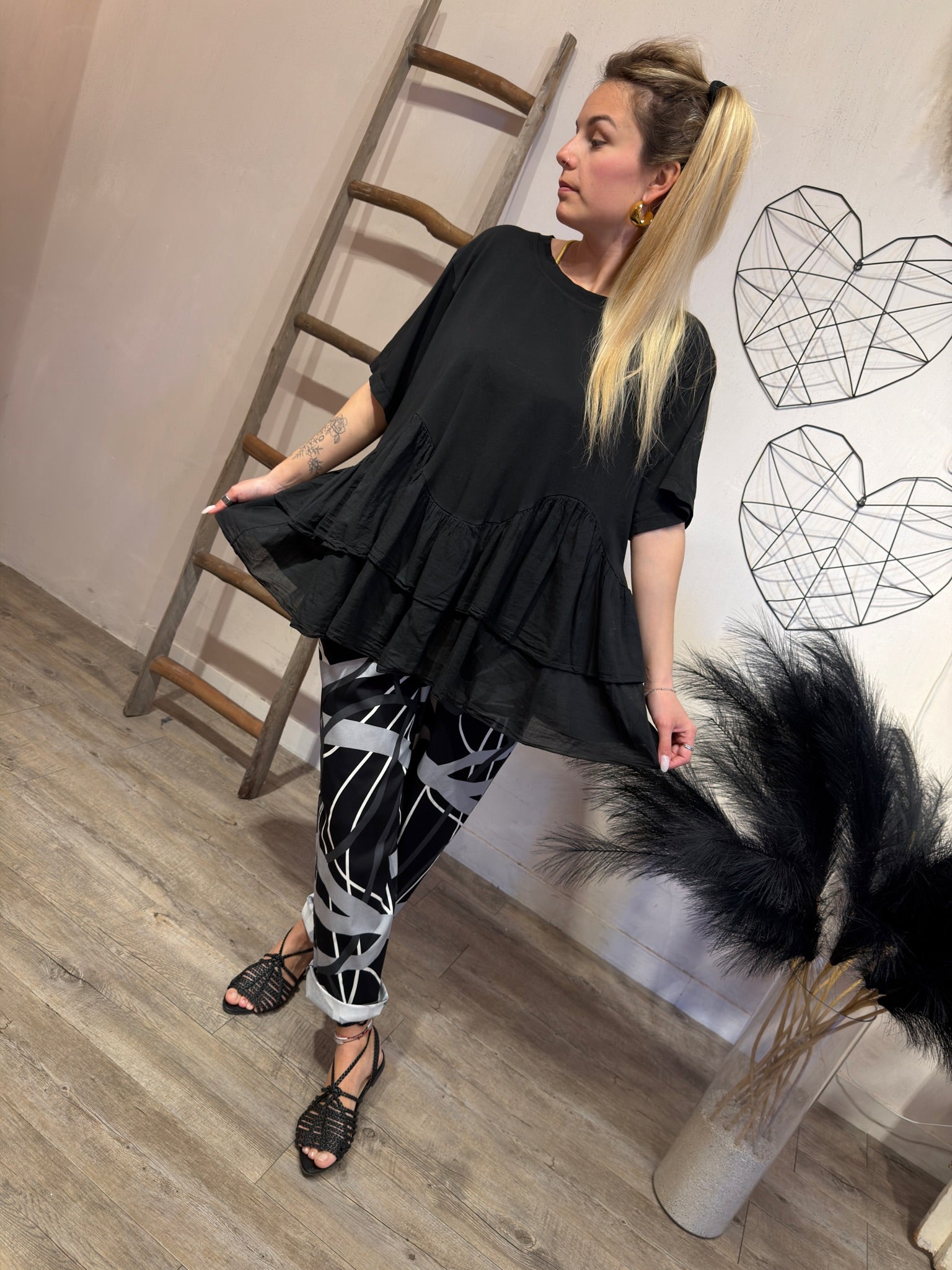 T-shirt Balze Agata Nero