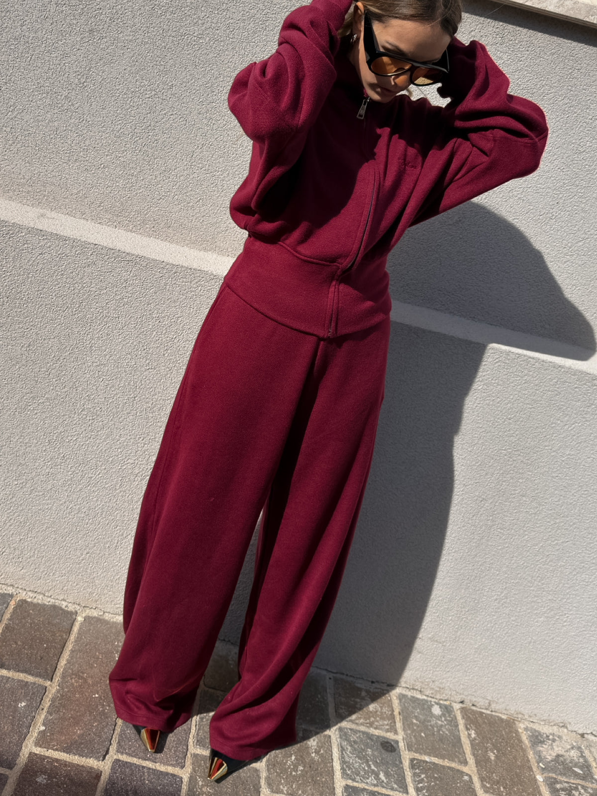 Pantalone Palazzo Maja Borgogna Kostumn1