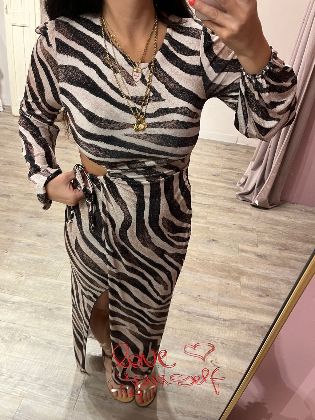 Abito Cut-Out Zebra