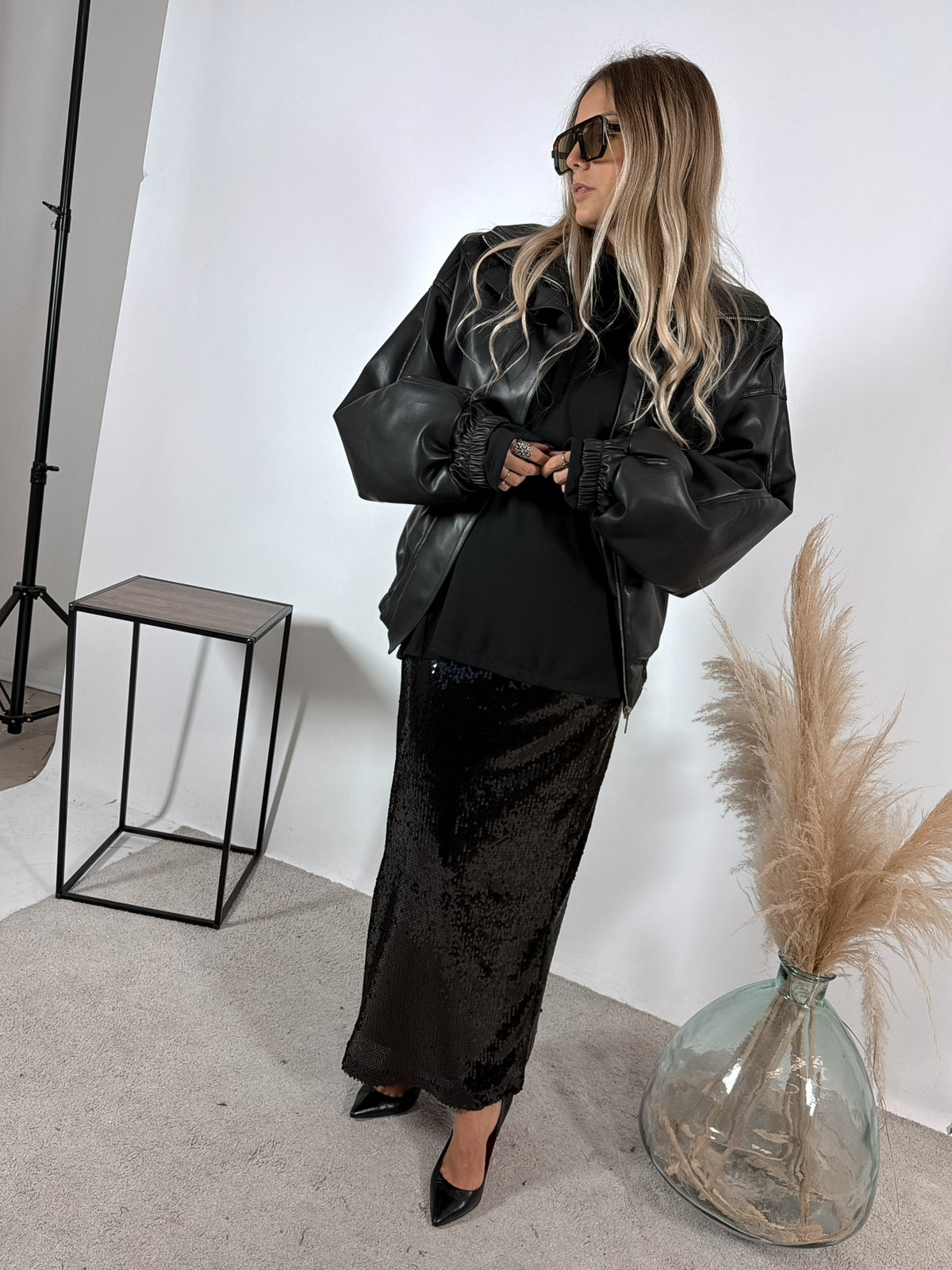 Bomber Leather Nero Kostumn1