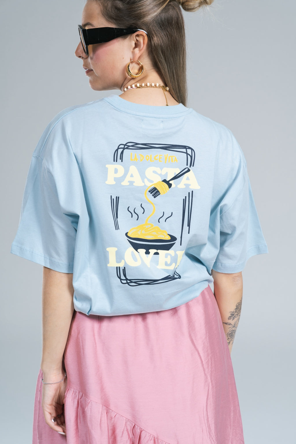 T-shirt “Pasta Lover” Azzurro