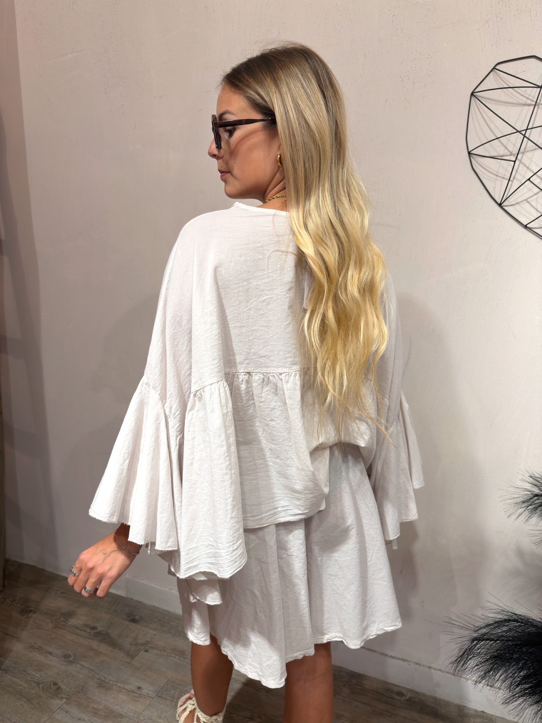 Set Short+Blusa Balza Gesso