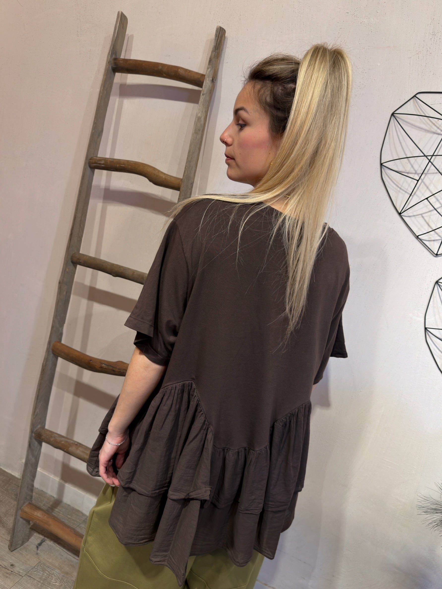 T-shirt Balze Agata Cioccolato