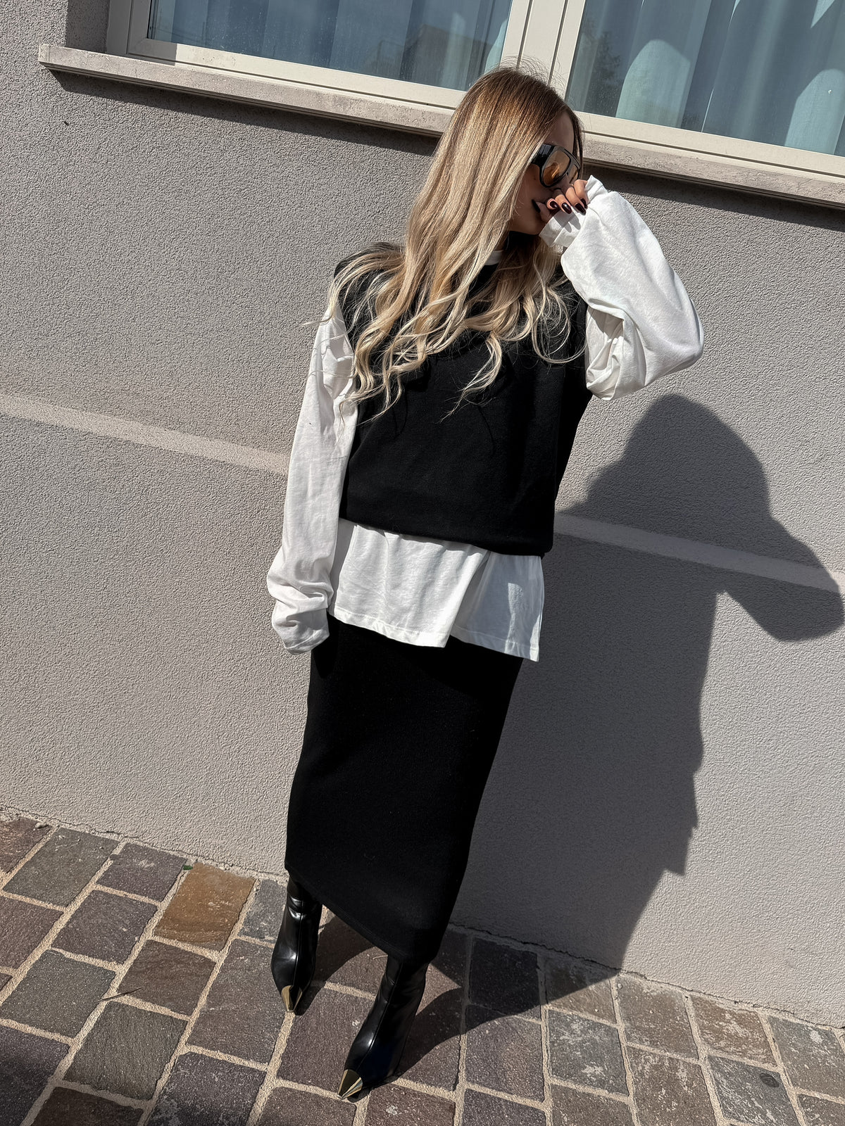 Gilet Smanicato Maja Nero Kostumn1