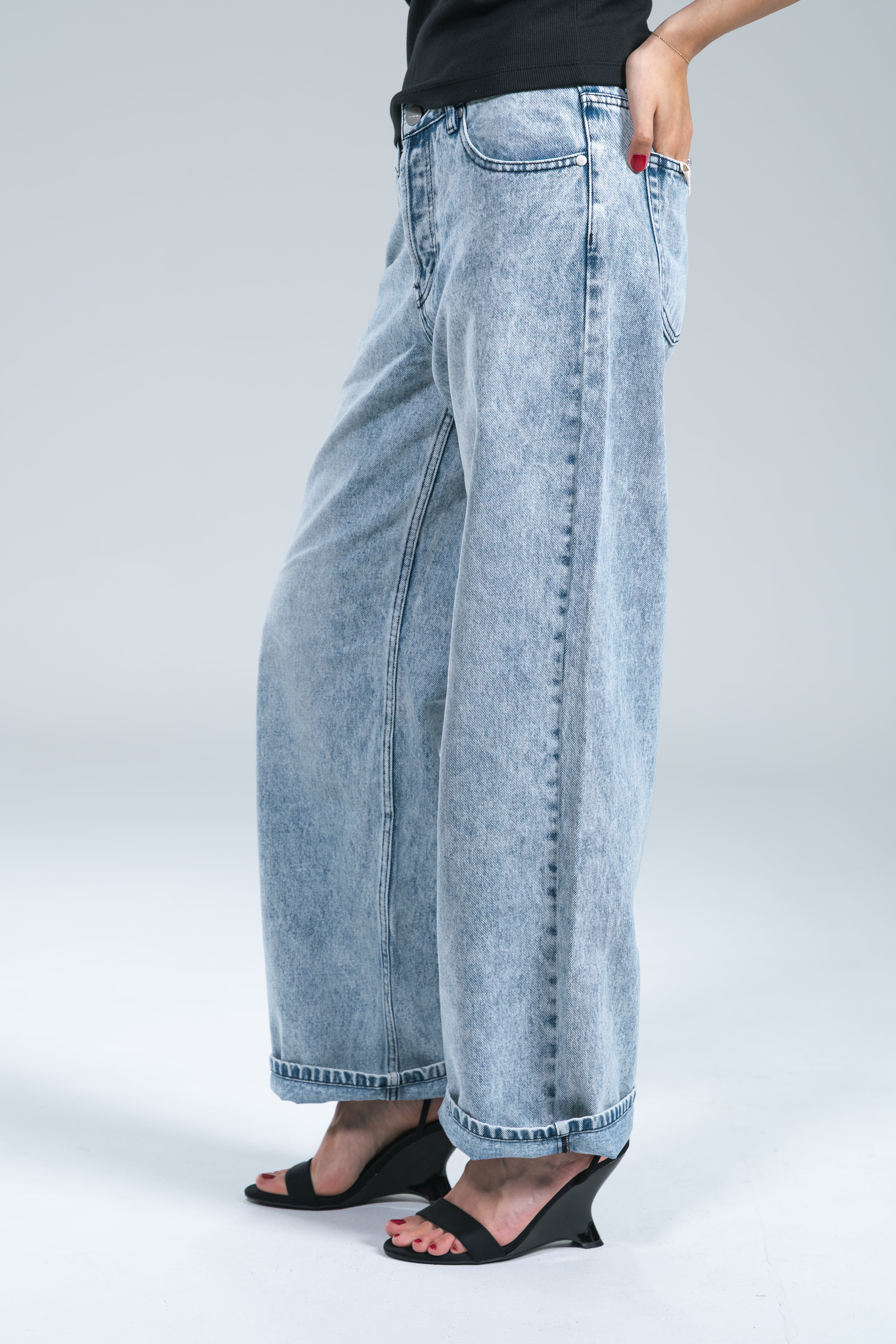 Jeans Wide Leg Light Blue 24Colours