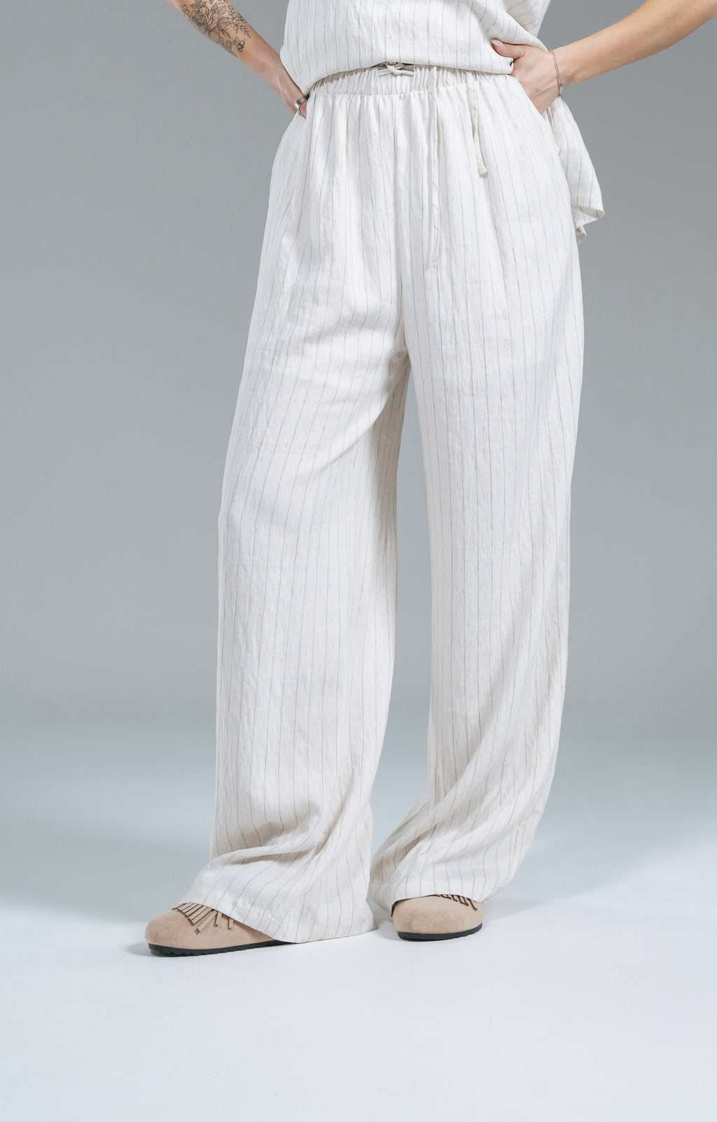 Pantalone Palazzo Gessato Glamorous