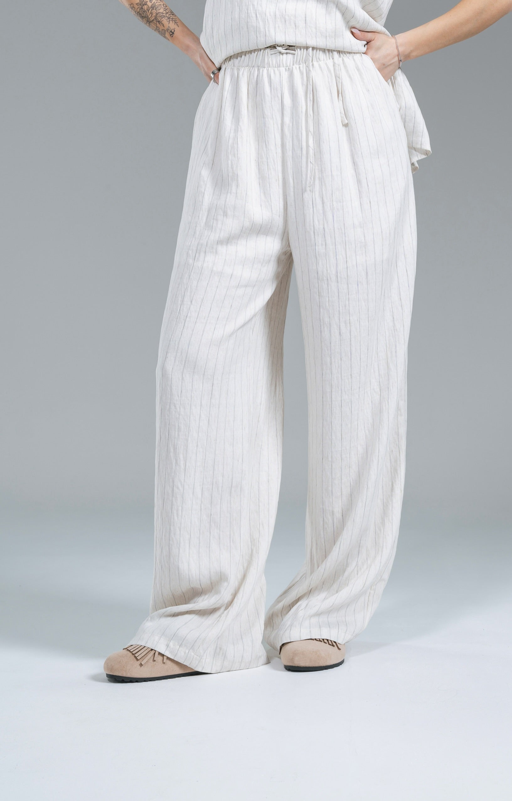 Pantalone Palazzo Gessato Glamorous