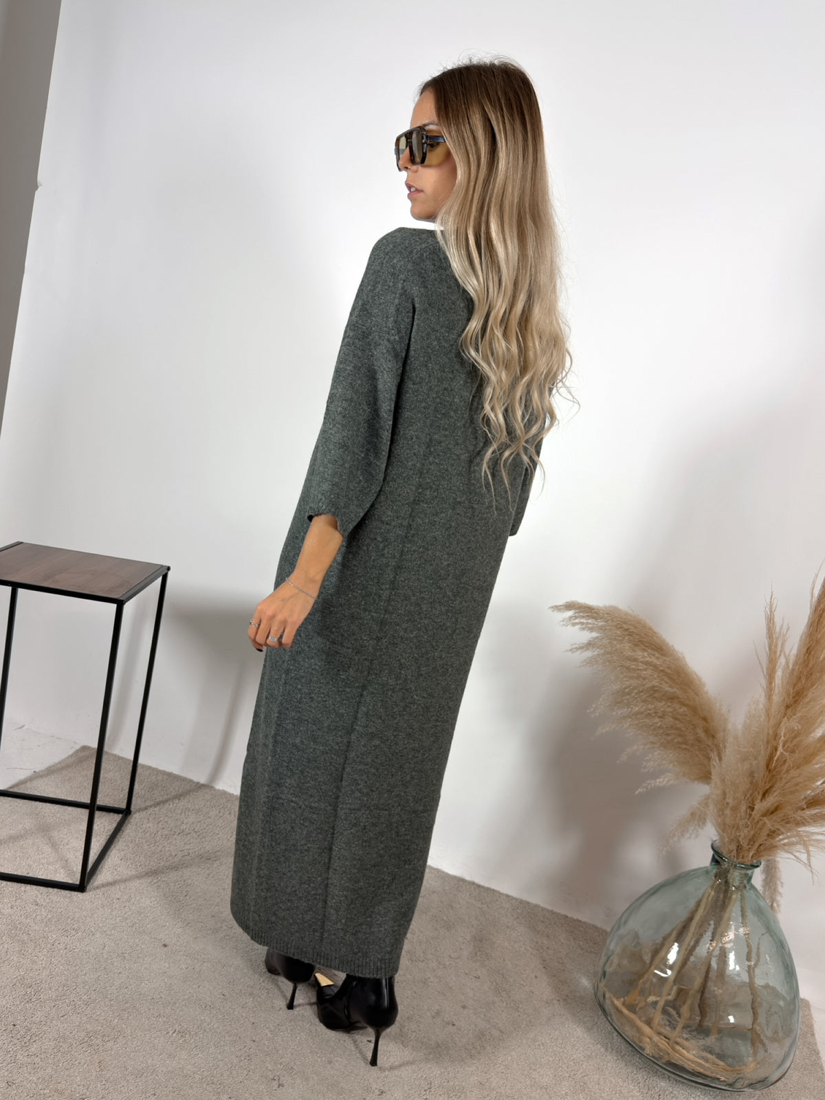 Maxi Abito Maglia Grigio Glamorous