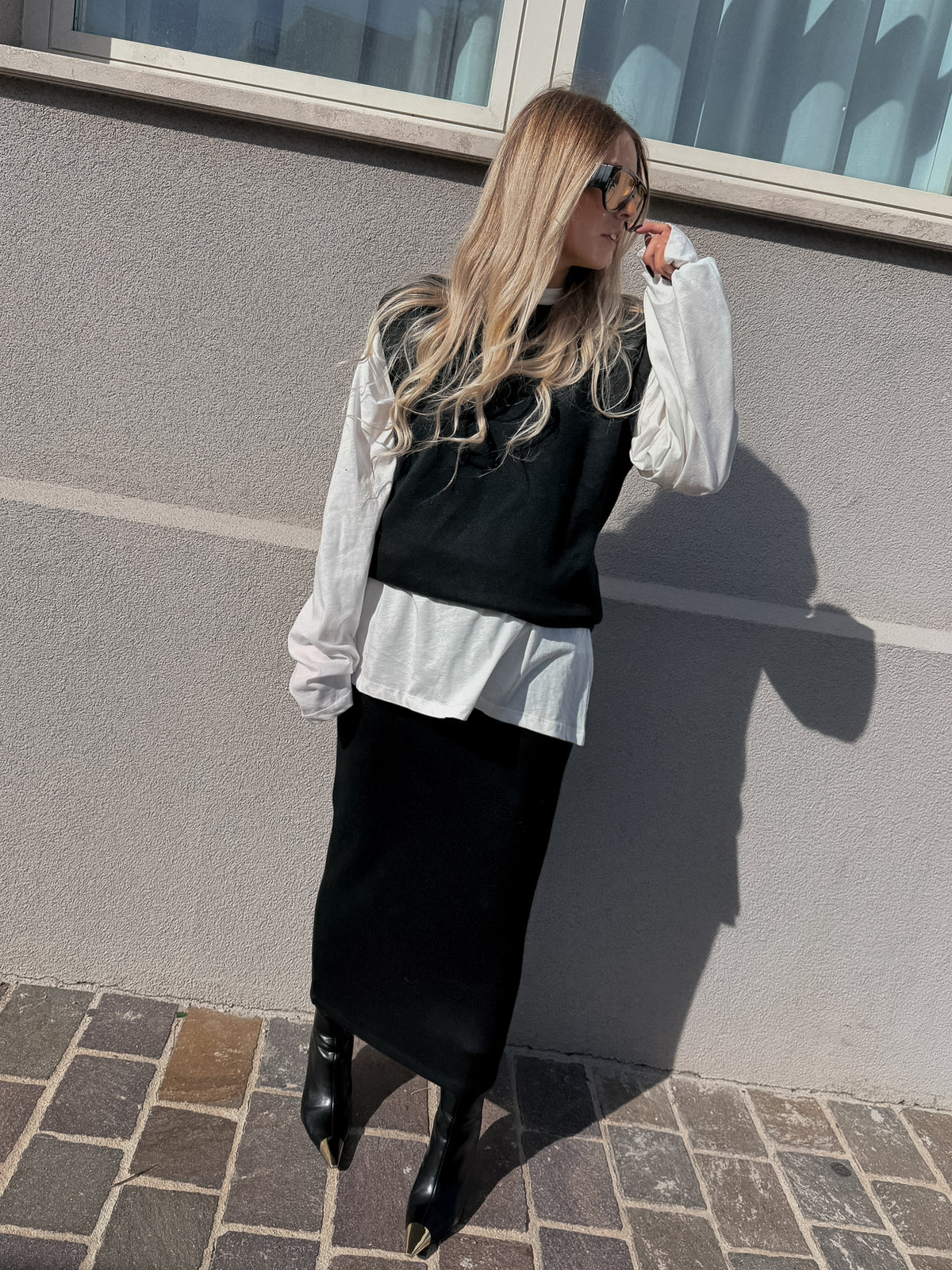 Gilet Smanicato Maja Nero Kostumn1