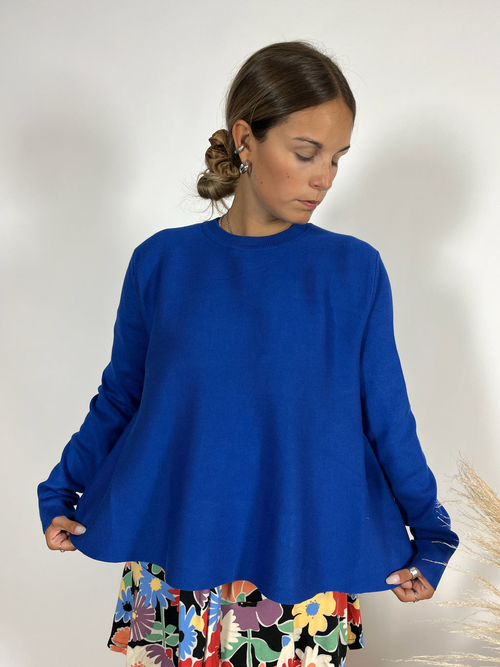 Maglia Ruota Viscosa Blu Elettrico