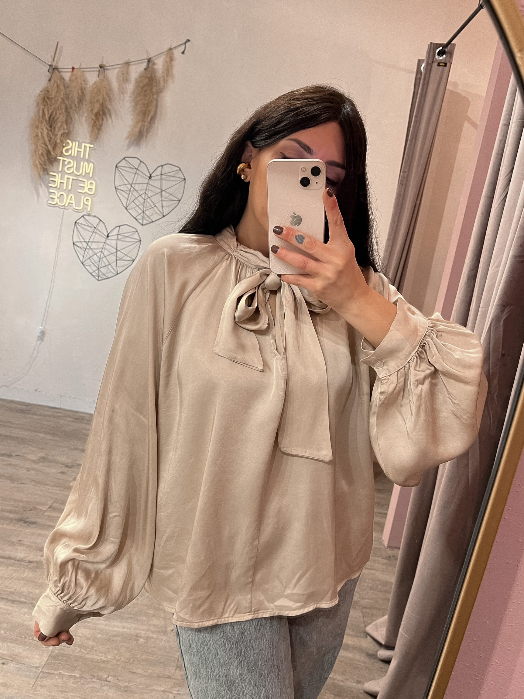 Blusa Satin Fiocco Kontatto +colori