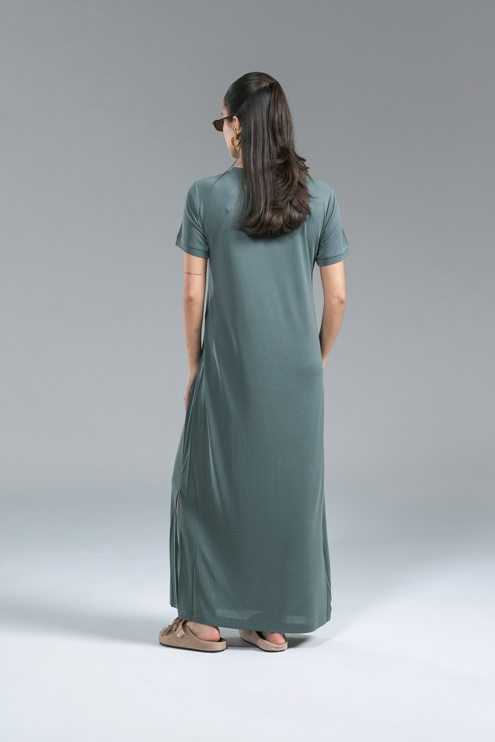 Maxi Abito Lyocell Fluido Surkana Verdone