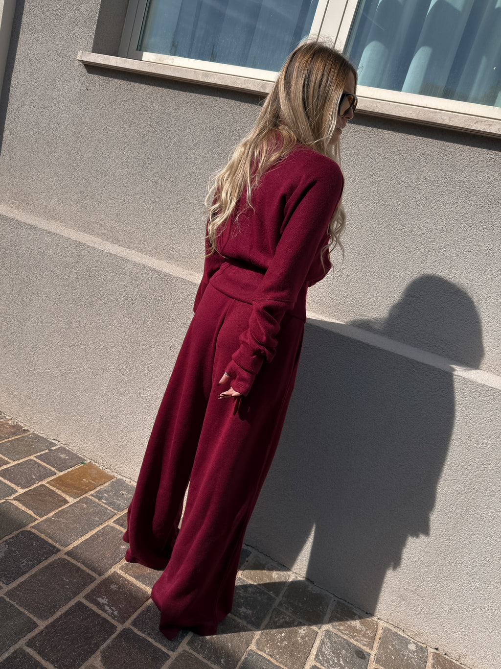 Pantalone Palazzo Maja Borgogna Kostumn1