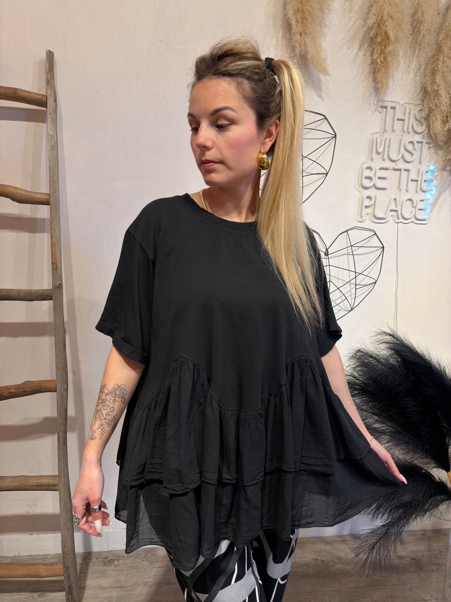 T-shirt Balze Agata Nero