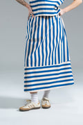 Gonna Riga Blu Cotton Compania Fantastica