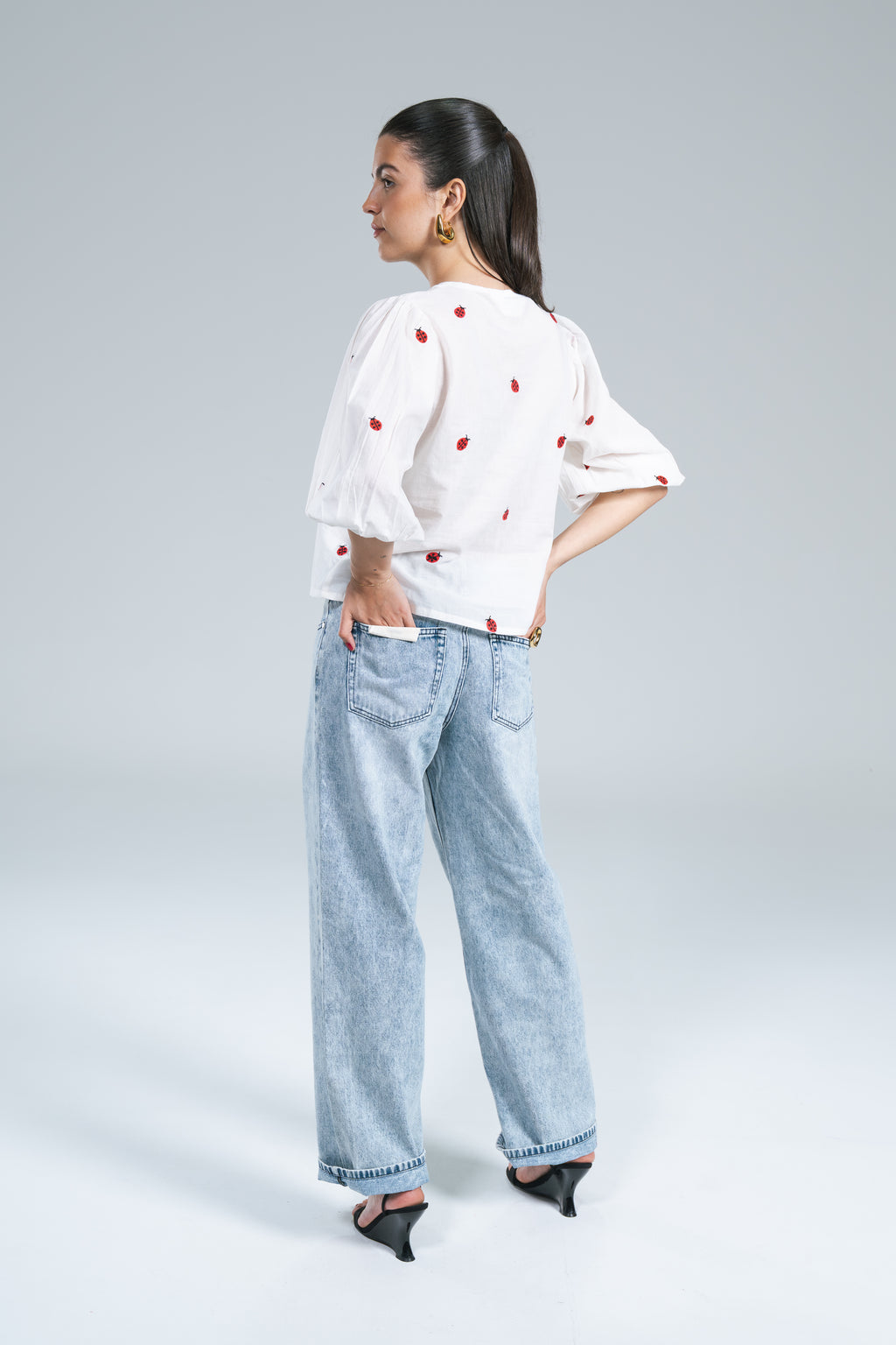Jeans Wide Leg Light Blue 24Colours