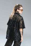 Camicia Over Pizzo Nero Glamorous