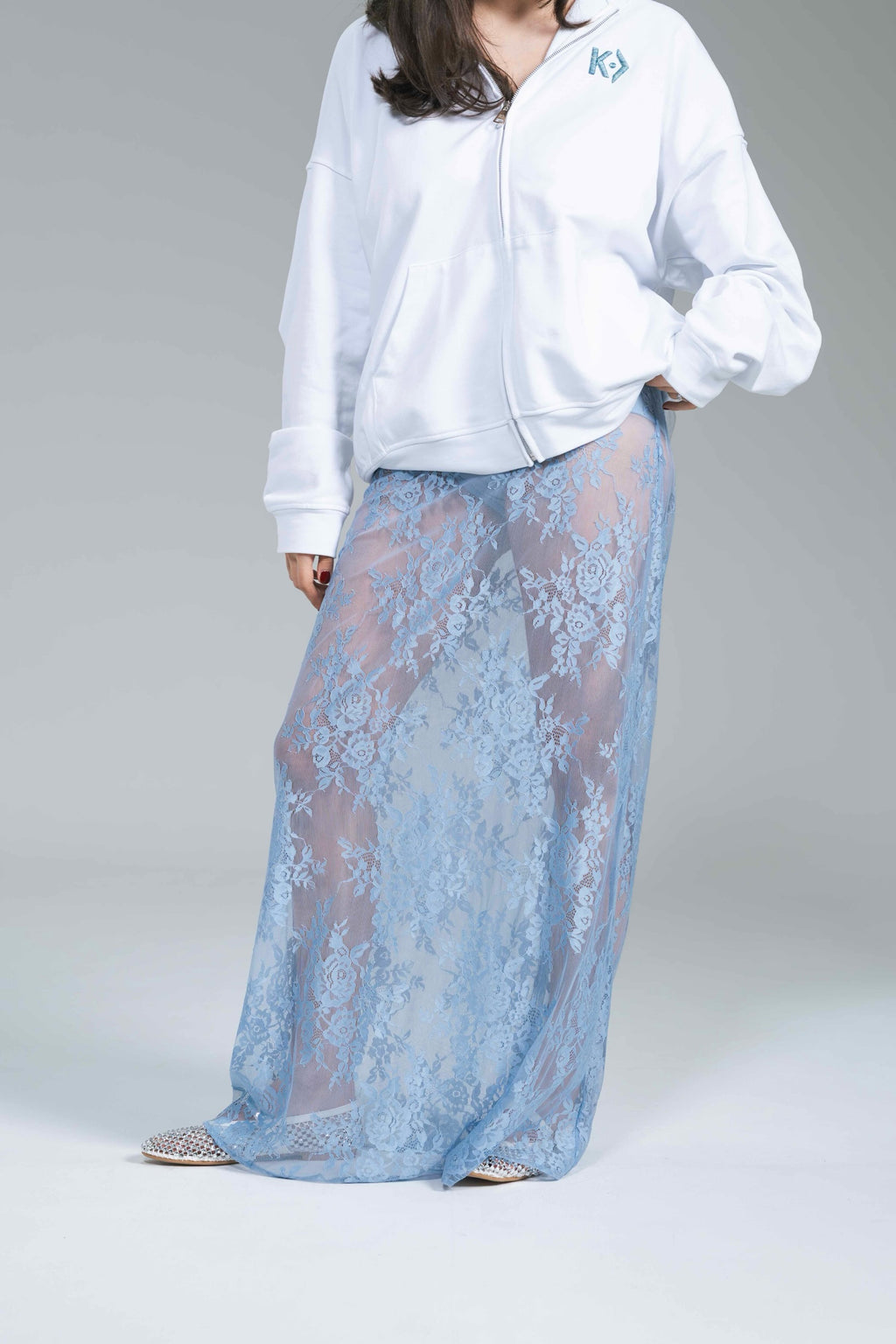 Gonna Lunga Pizzo Azzurro Kostumn1