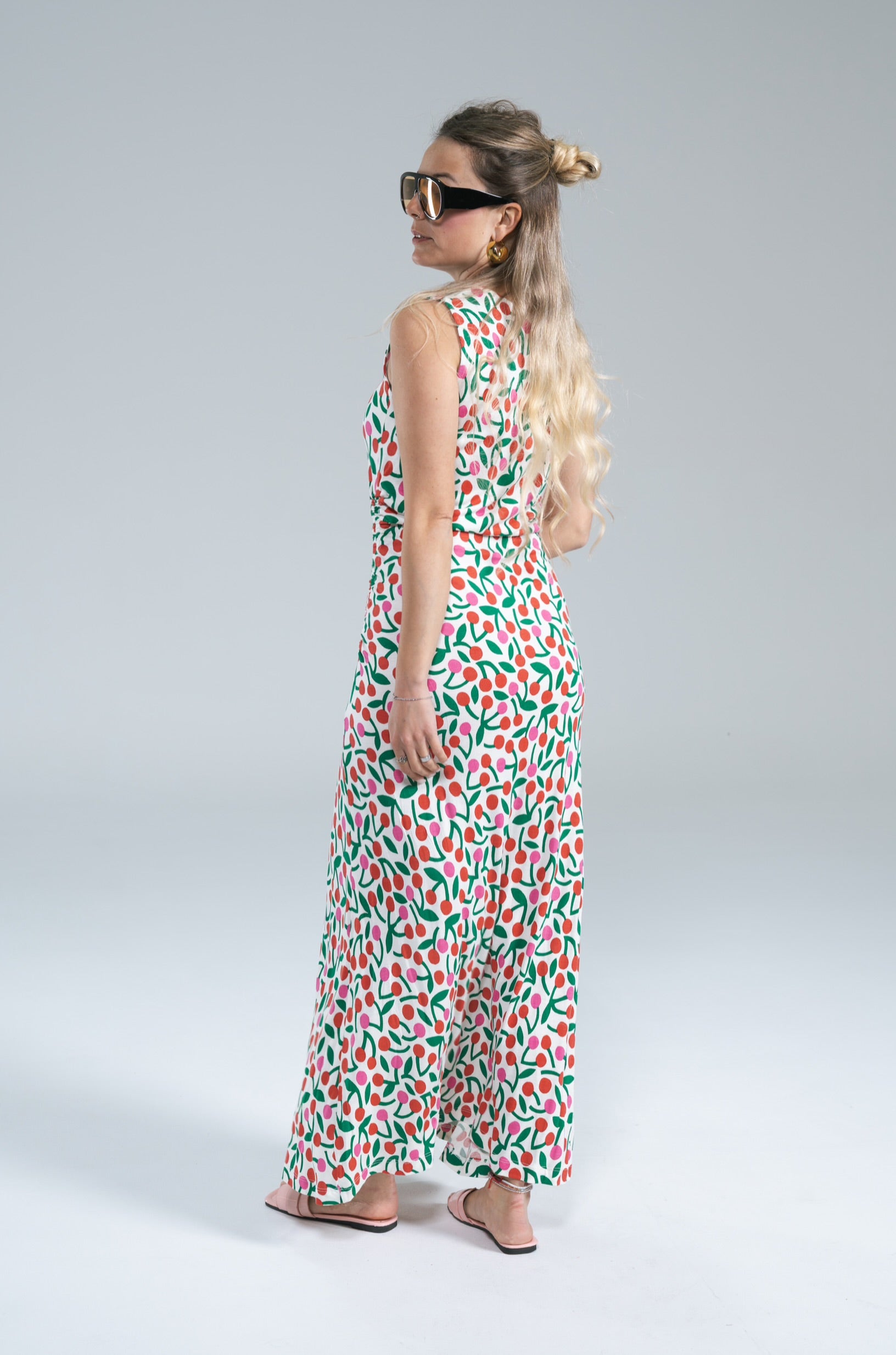 Abito Ciliegie Jersey Stretch Compania Fantastica Midi