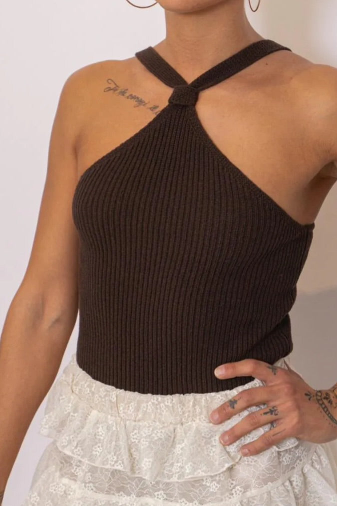 Top Scollo America in maglia Kontatto +colori