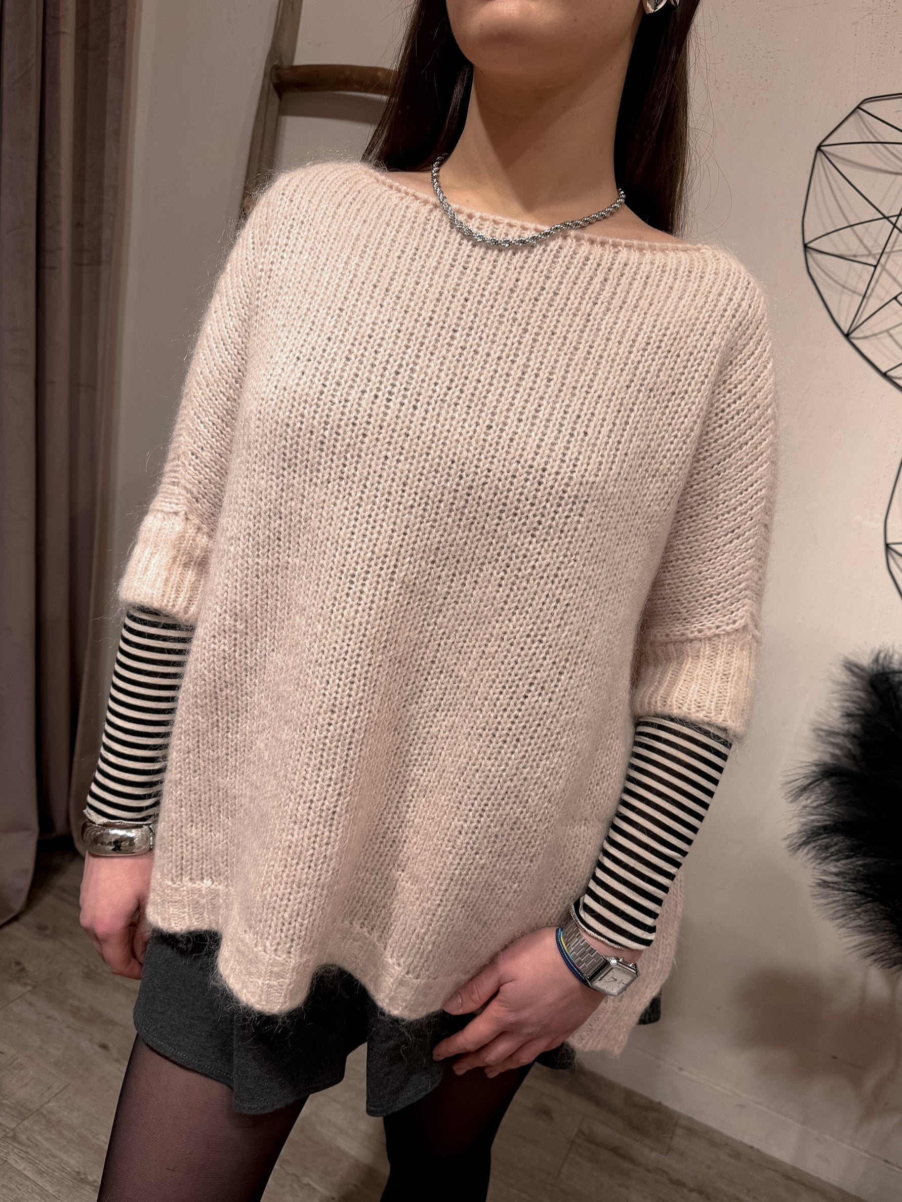 Maxi Maglia Scatola Mohair Kontatto +Colori