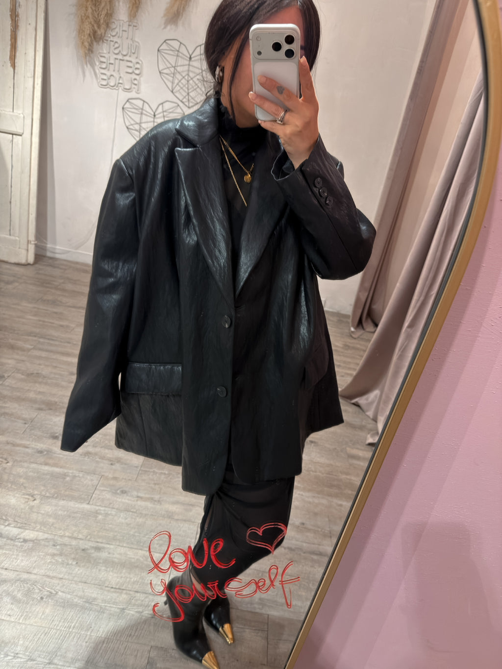 Blazer Oversize Leather Kontatto