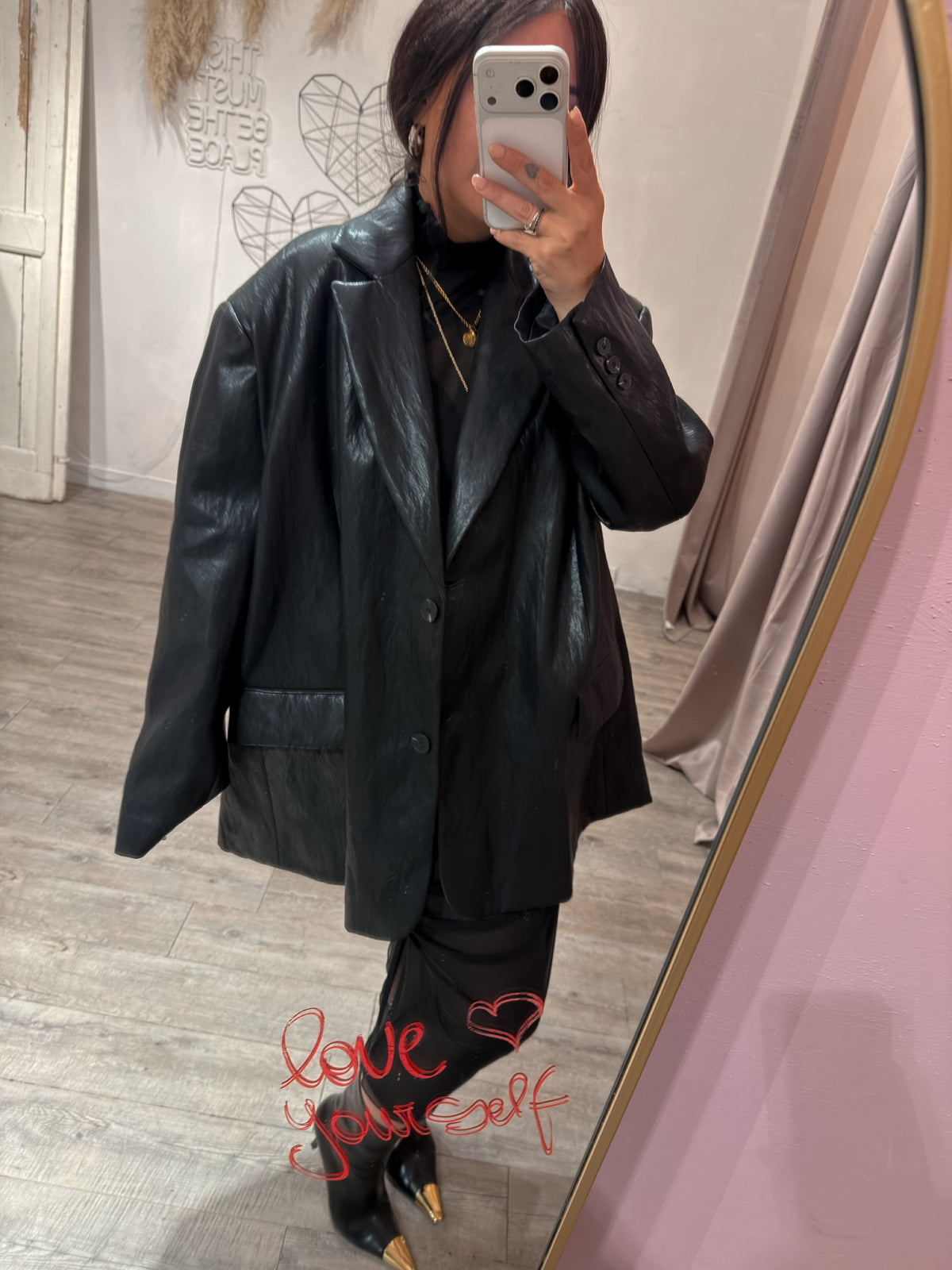 Blazer Oversize Leather Kontatto