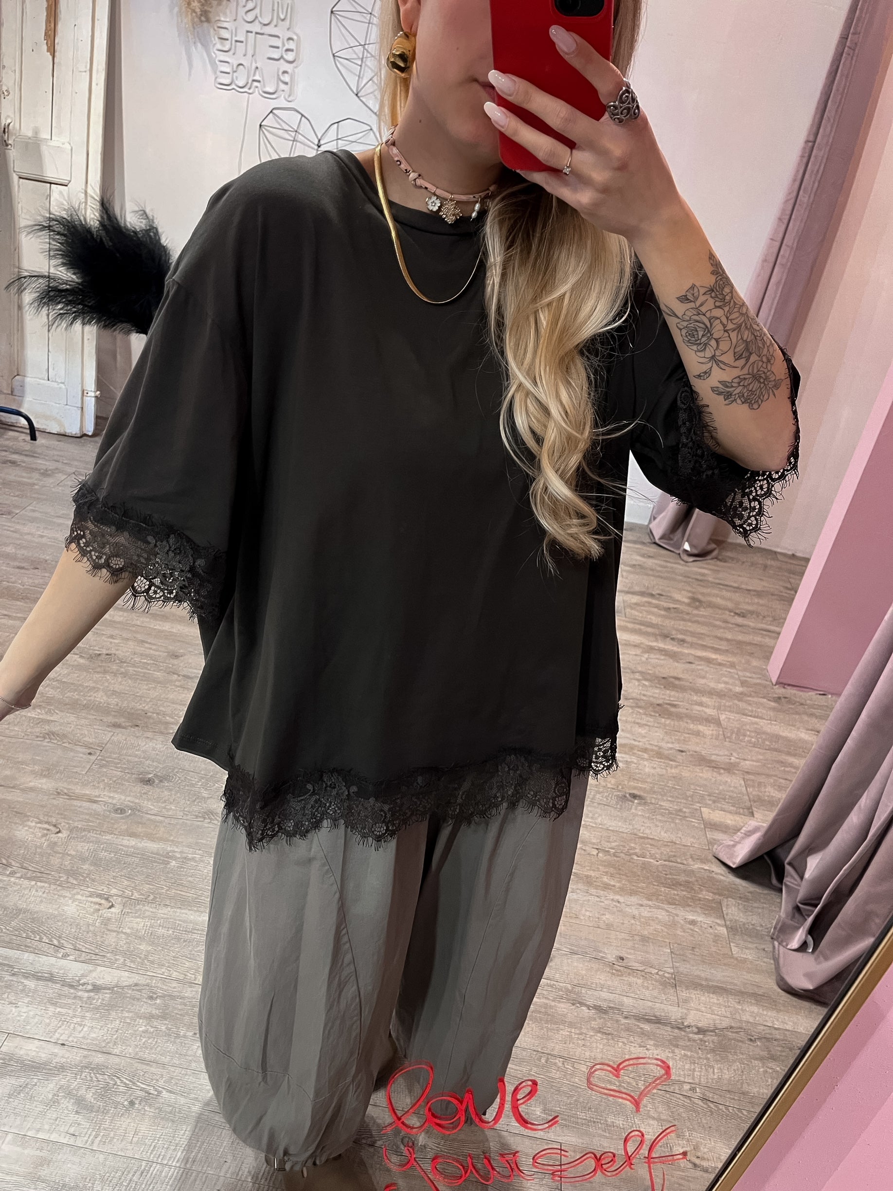 T-shirt Spacco e Inserti Pizzo +colori
