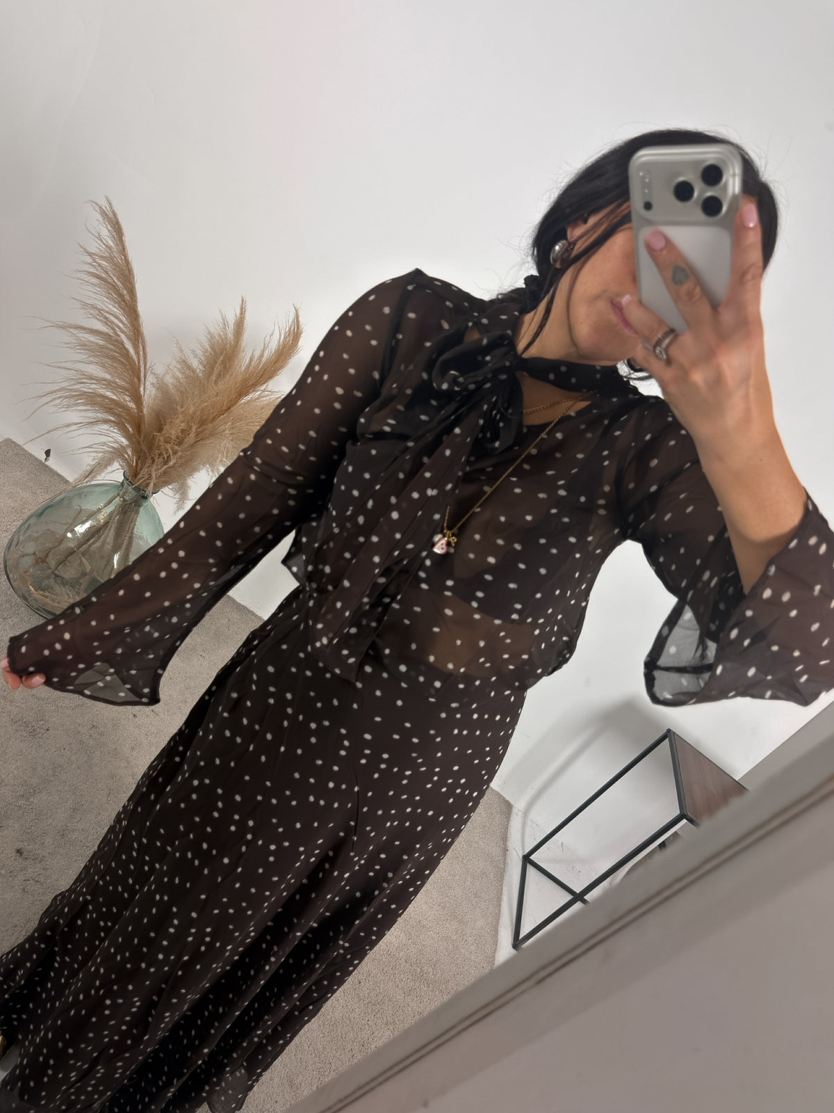 Blusa Pois Chiffon Fondente Glamorous