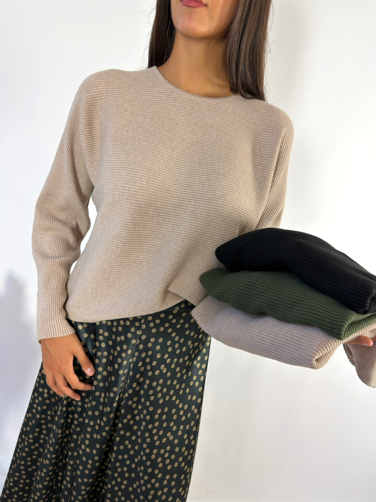 Maxi Maglia Coste Viscosa Stretch Compania Fantastica +colori