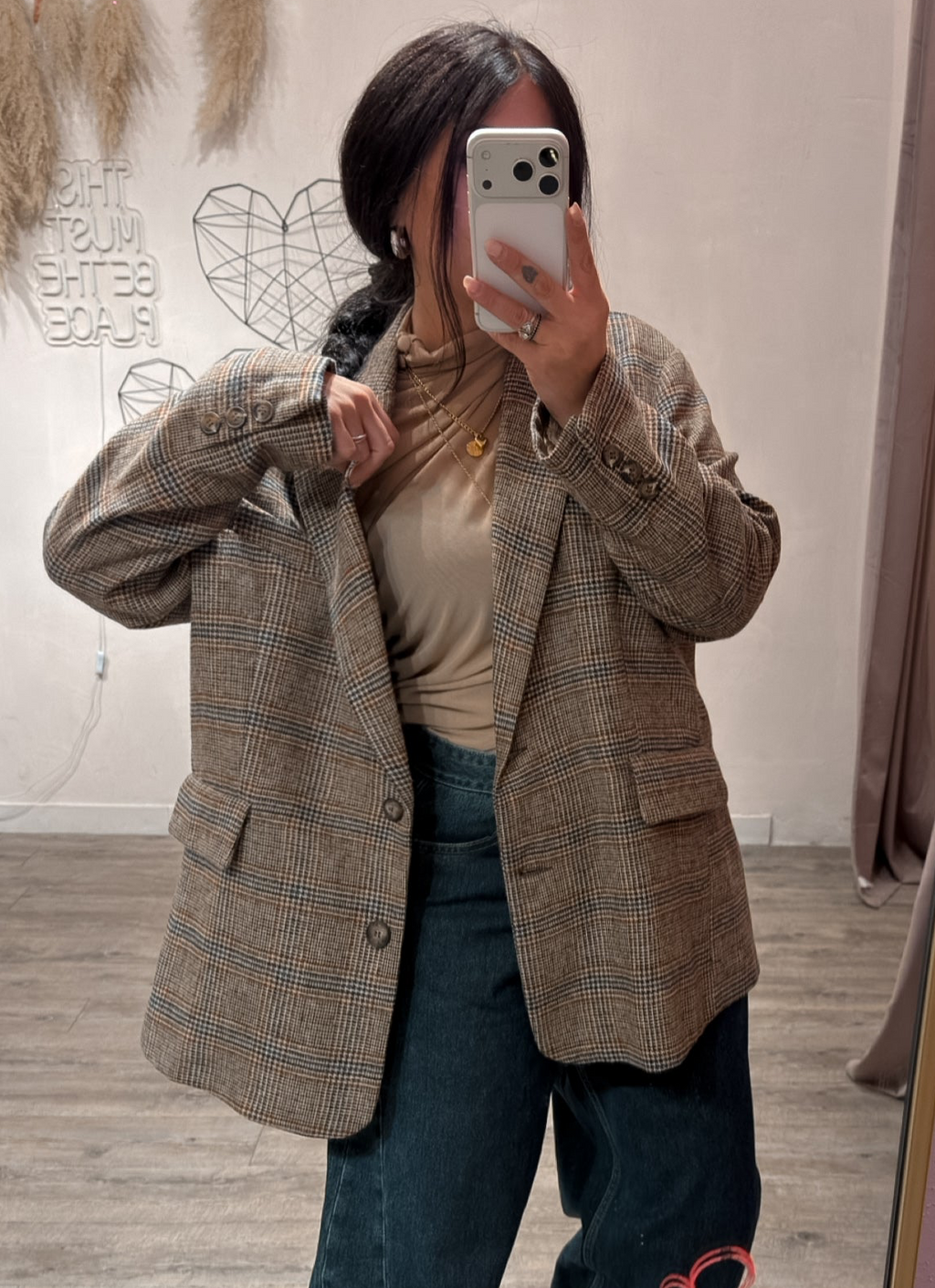 Blazer Principe De Galles Wool Kontatto