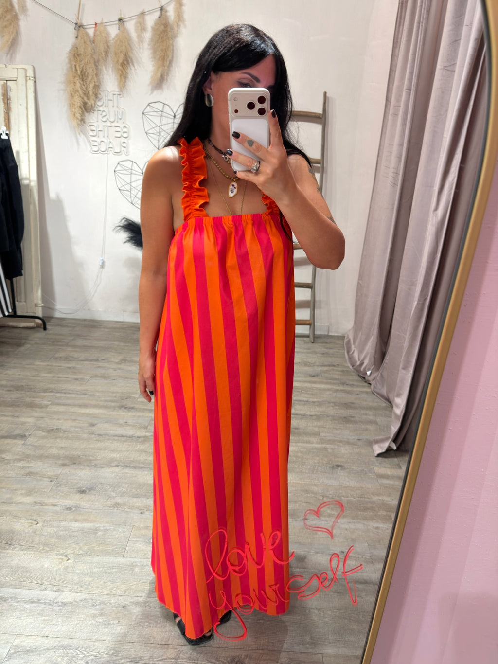 Abito Stripes con Ruches +colori