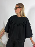 Maxi Felpa Rouches Scuba +colori