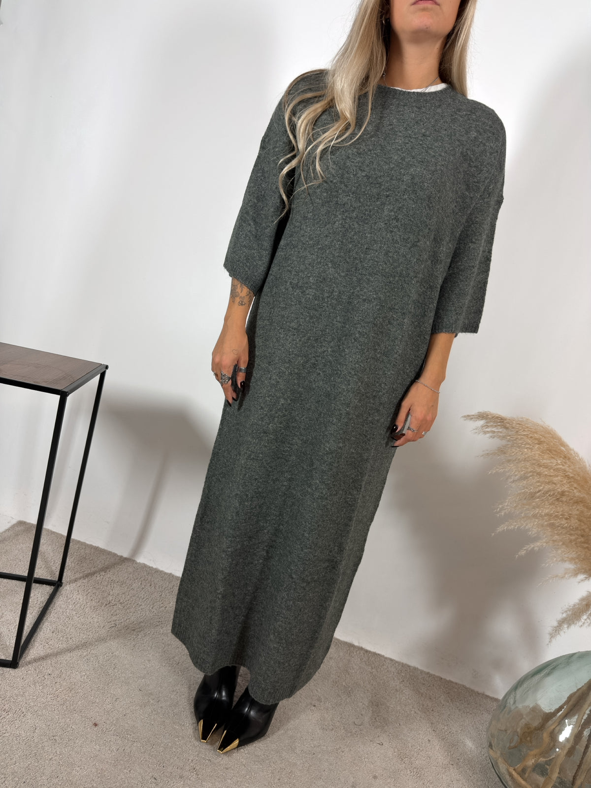 Maxi Abito Maglia Grigio Glamorous