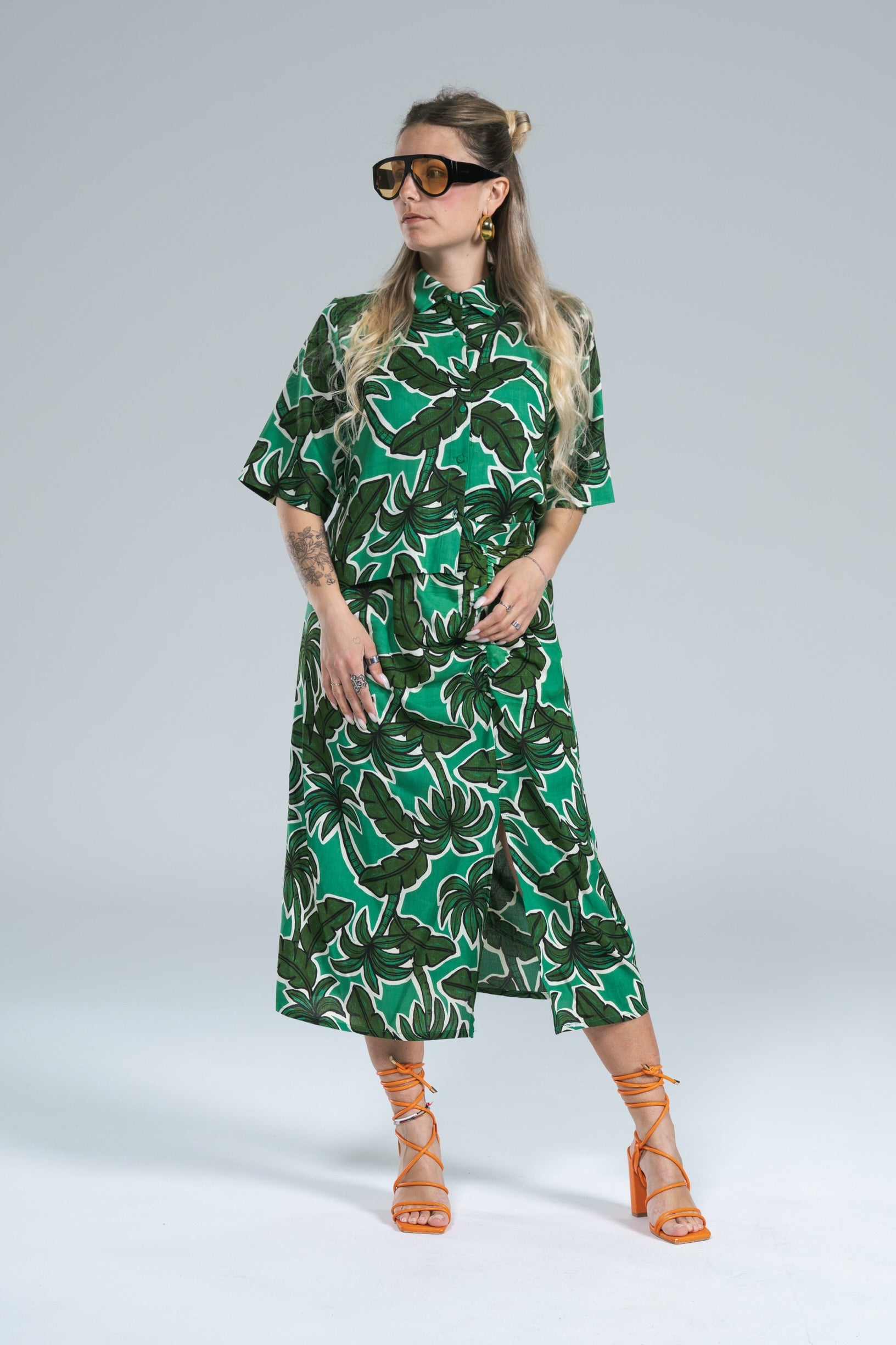 Camicia Crop Tropical Compania Fantastica