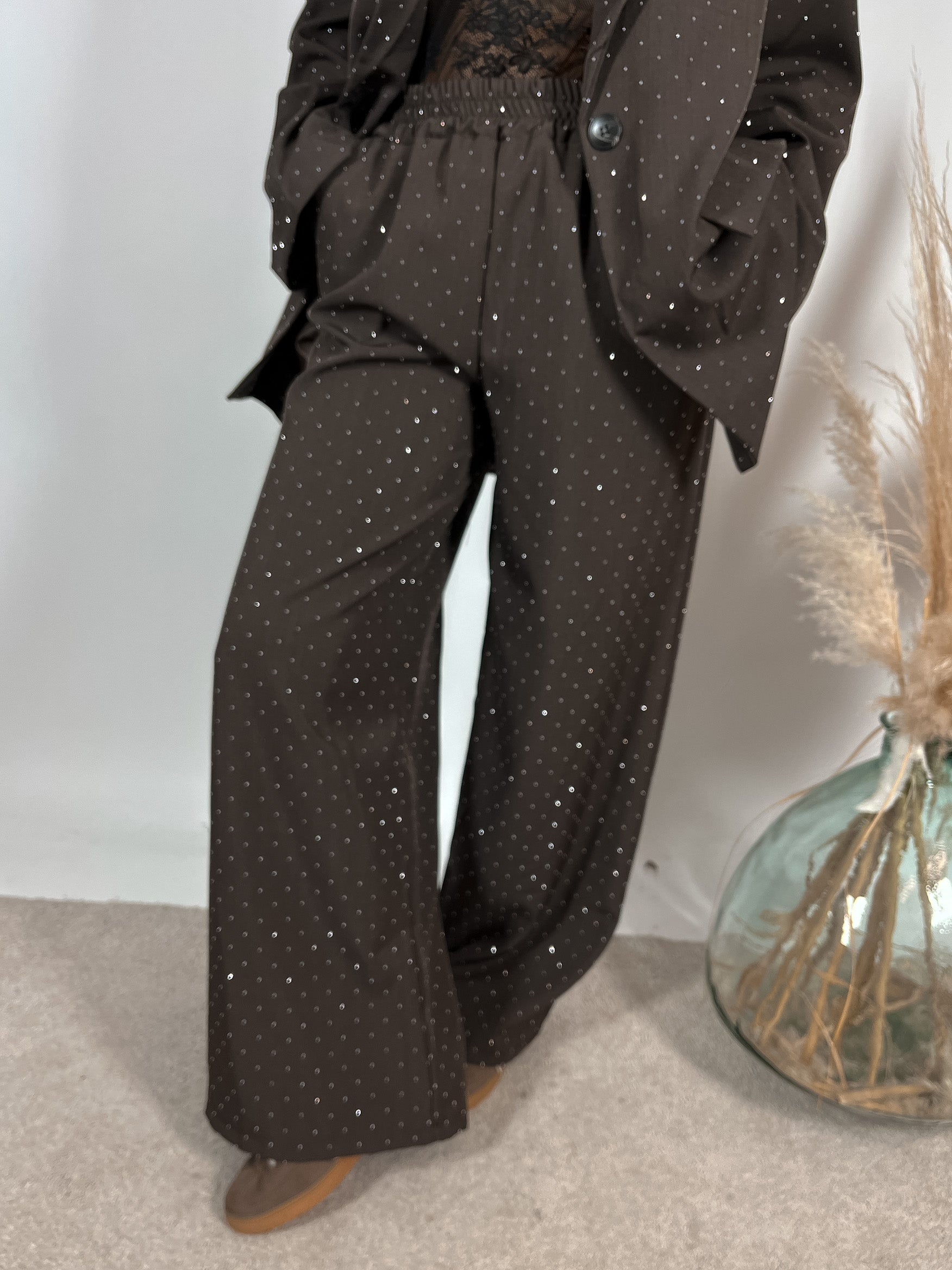 Pantalone Palazzo Strass+colori