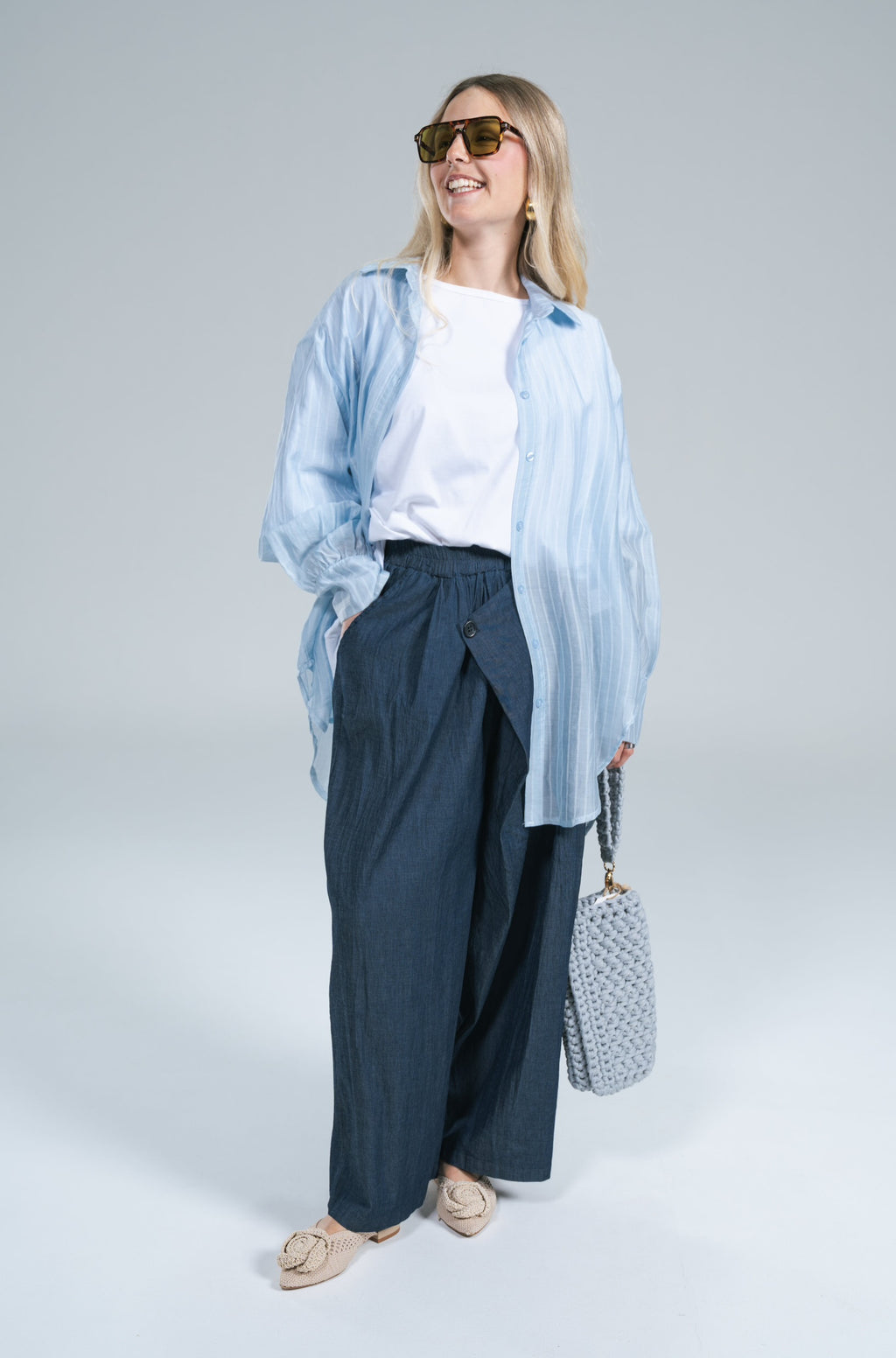 Panta Bottone Miranda Denim