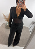 Body Tulle Combinato Nero Kostumn1