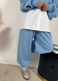 Panta Balloon Felpa Azzurro Kostumn1
