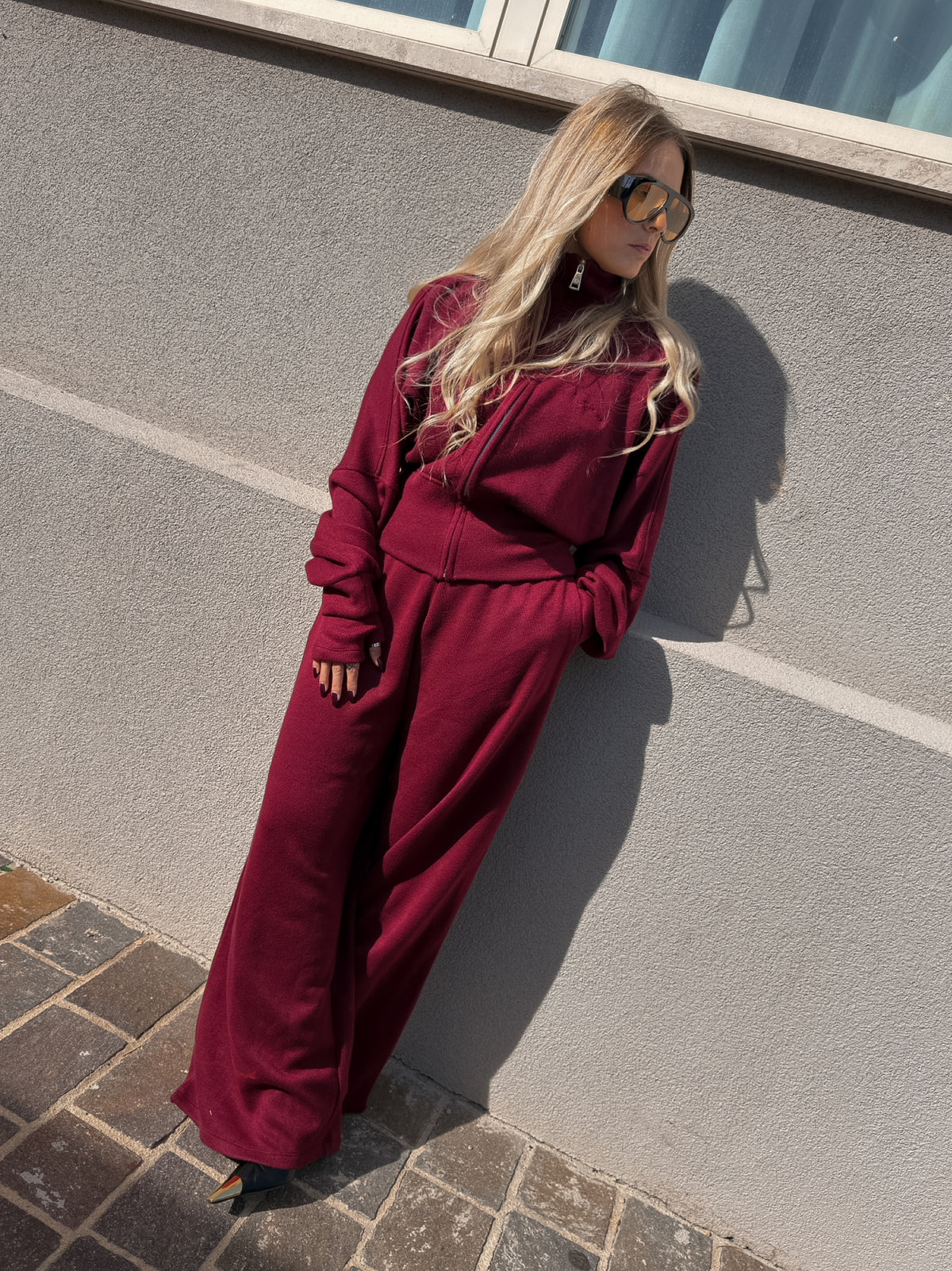 Pantalone Palazzo Maja Borgogna Kostumn1