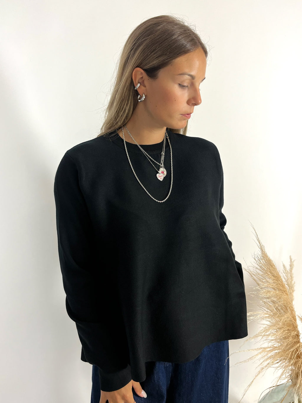 Maglia Ruota Viscosa Nero