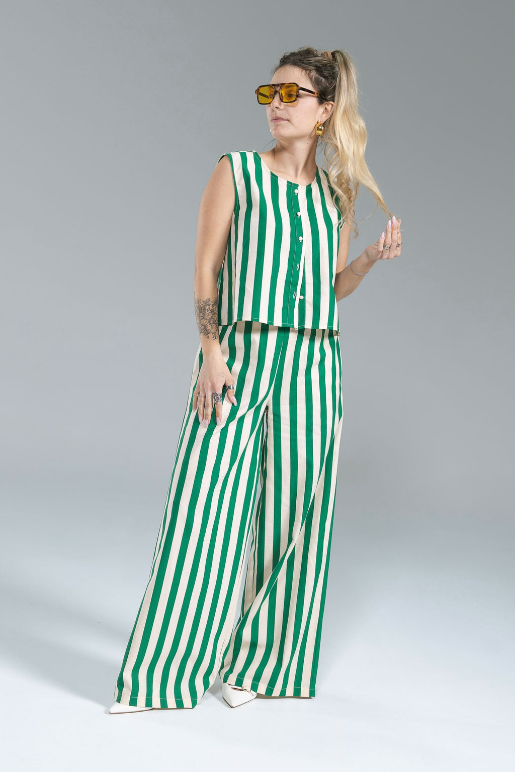 Blusa Riga Verde Cotton Compania Fantastica